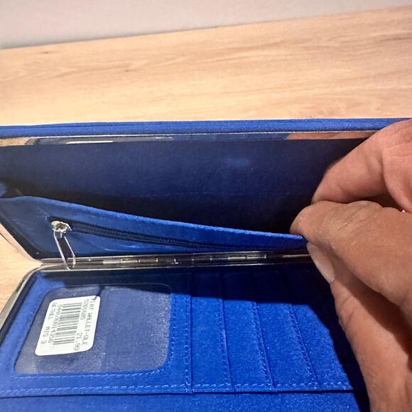 Ole Miss Rebels Collegiate Flat Wallet Card Slots Blue Red College University - Picture 7 of 7